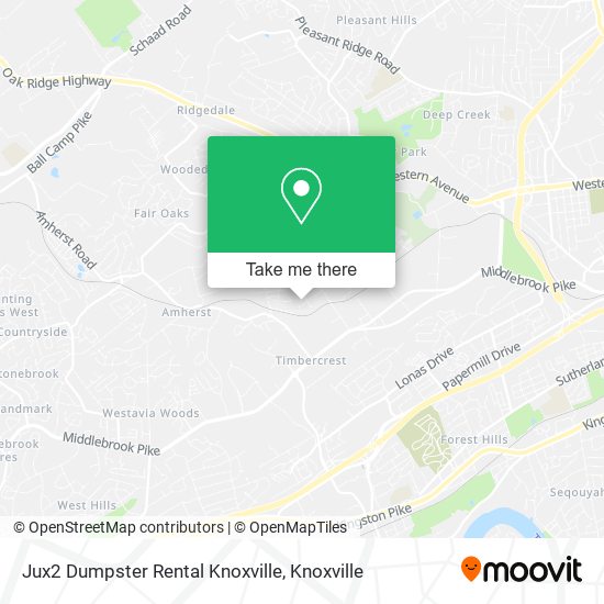 Mapa de Jux2 Dumpster Rental Knoxville