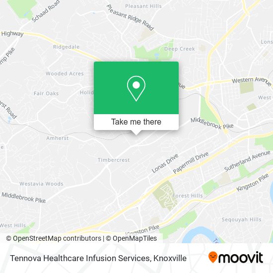 Mapa de Tennova Healthcare Infusion Services