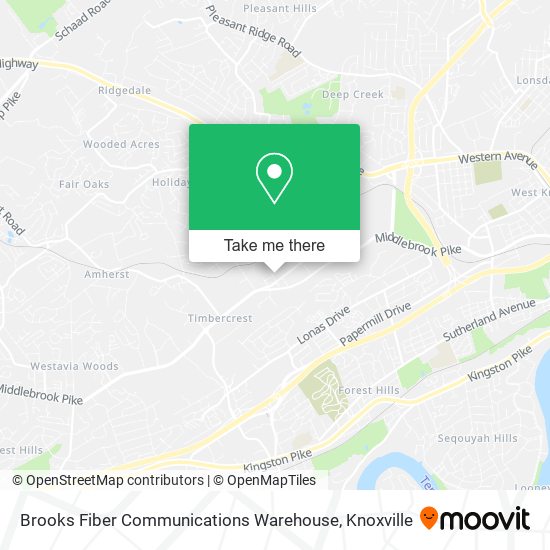 Mapa de Brooks Fiber Communications Warehouse