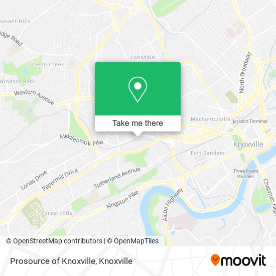 Mapa de Prosource of Knoxville