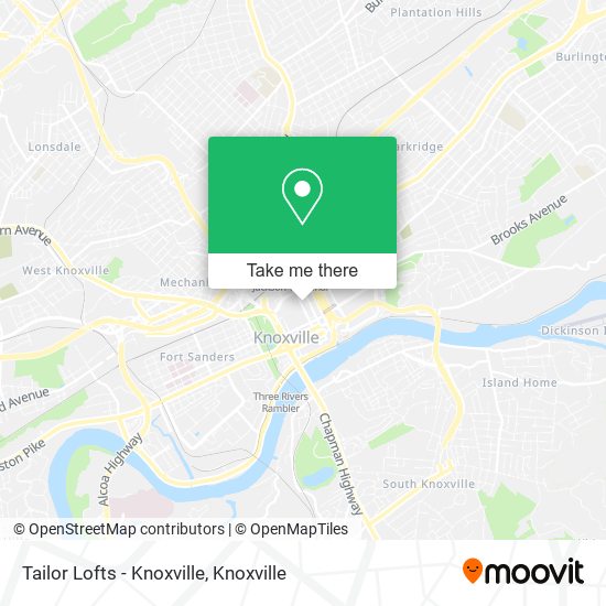 Tailor Lofts - Knoxville map