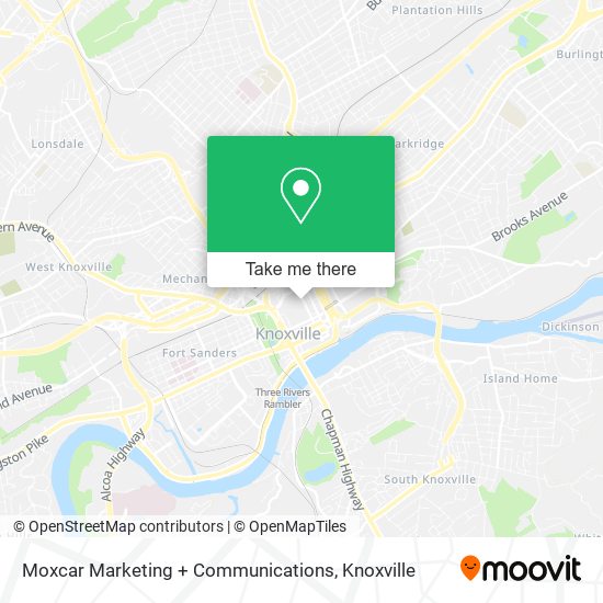 Moxcar Marketing + Communications map