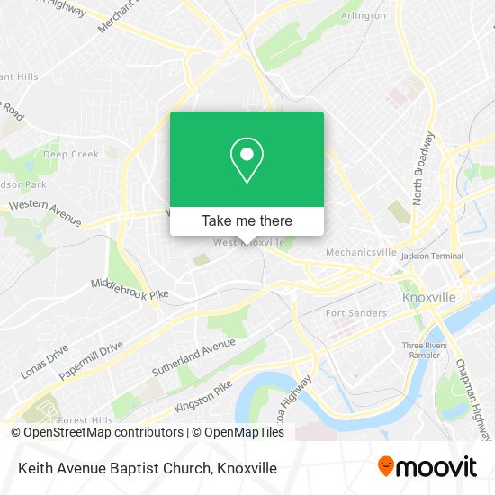 Keith Avenue Baptist Church map