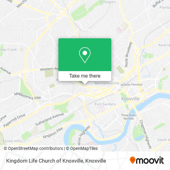 Mapa de Kingdom Life Church of Knoxville