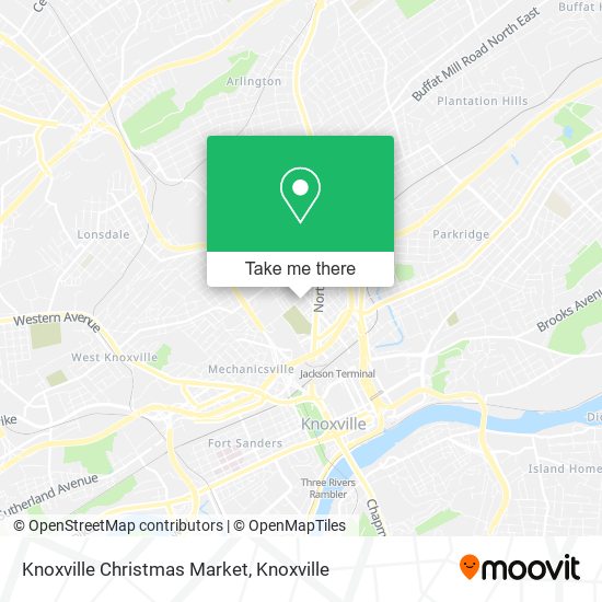 Mapa de Knoxville Christmas Market