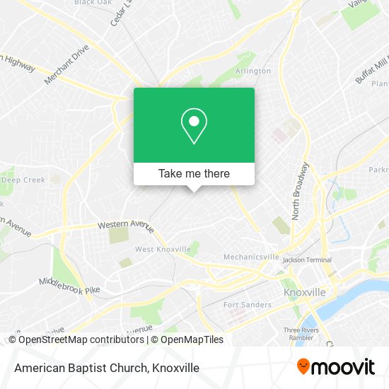 American Baptist Church map