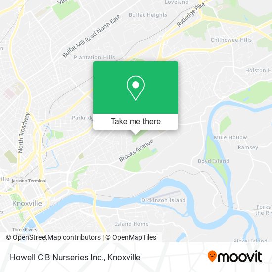 Howell C B Nurseries Inc. map