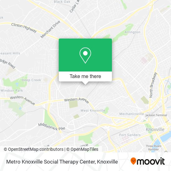 Metro Knoxville Social Therapy Center map