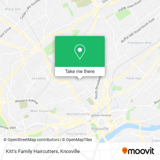 Kitt's Family Haircutters map