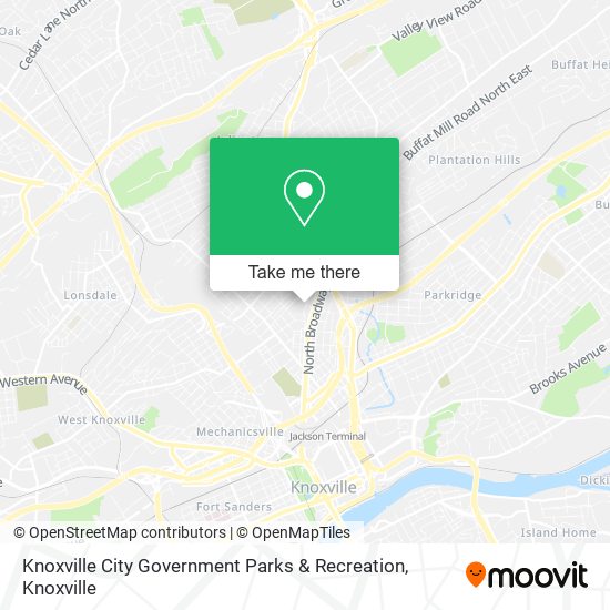 Knoxville City Government Parks & Recreation map