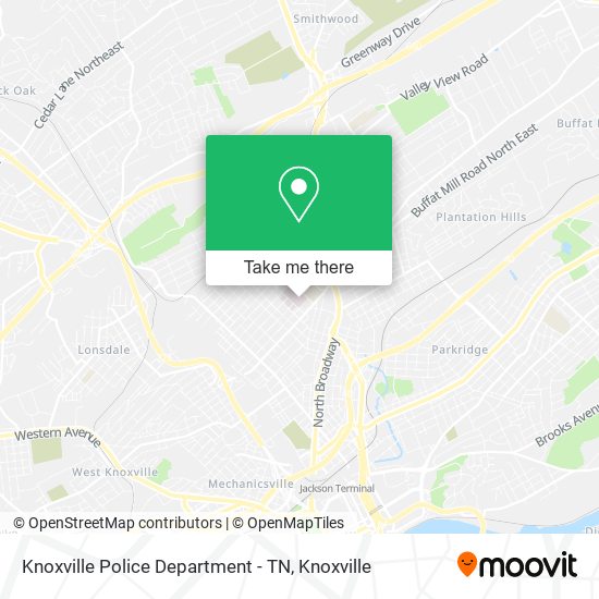 Mapa de Knoxville Police Department - TN