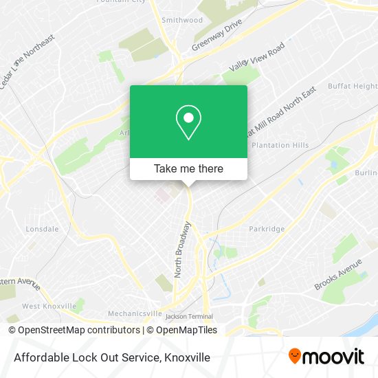 Affordable Lock Out Service map