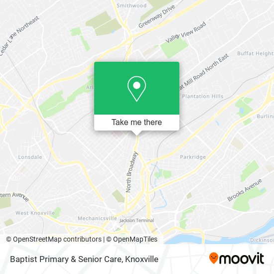 Baptist Primary & Senior Care map