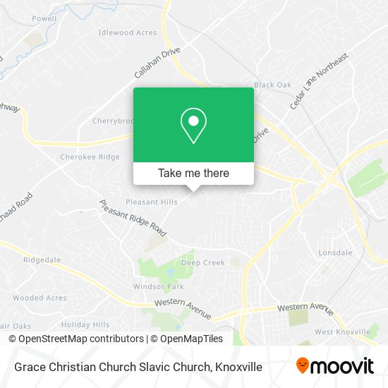 Grace Christian Church Slavic Church map