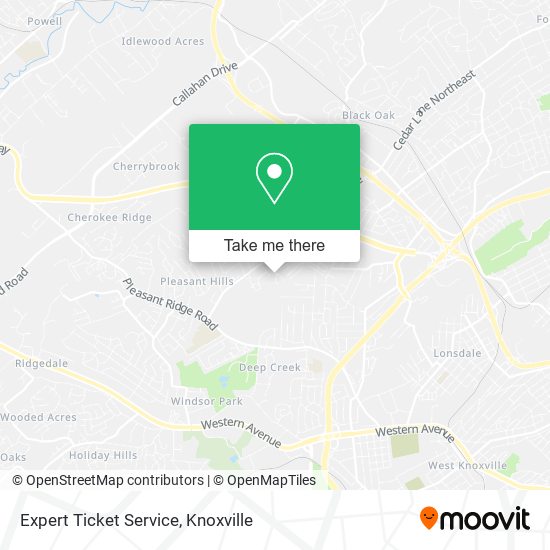 Expert Ticket Service map