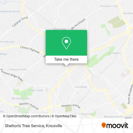 Shelton's Tree Service map