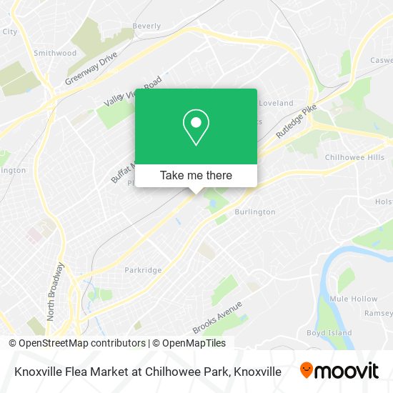 Mapa de Knoxville Flea Market at Chilhowee Park