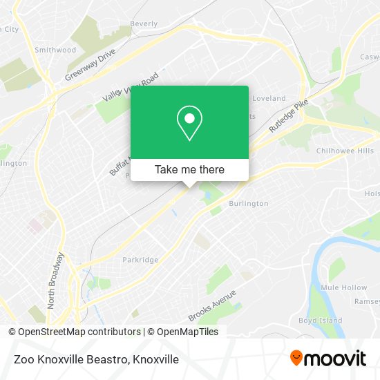 Zoo Knoxville Beastro map