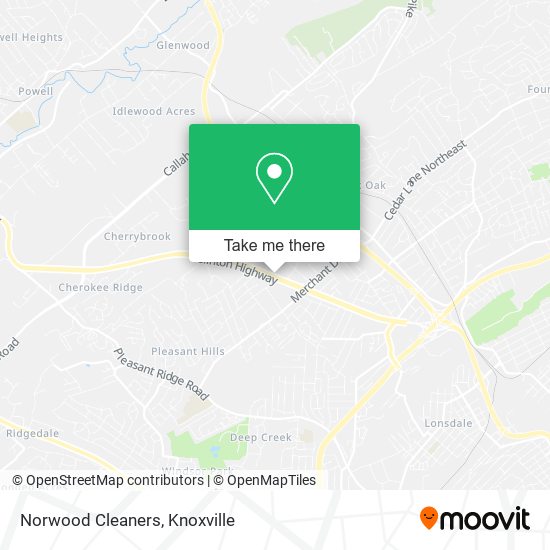 Norwood Cleaners map