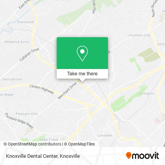 Mapa de Knoxville Dental Center