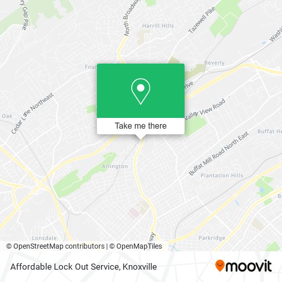 Affordable Lock Out Service map