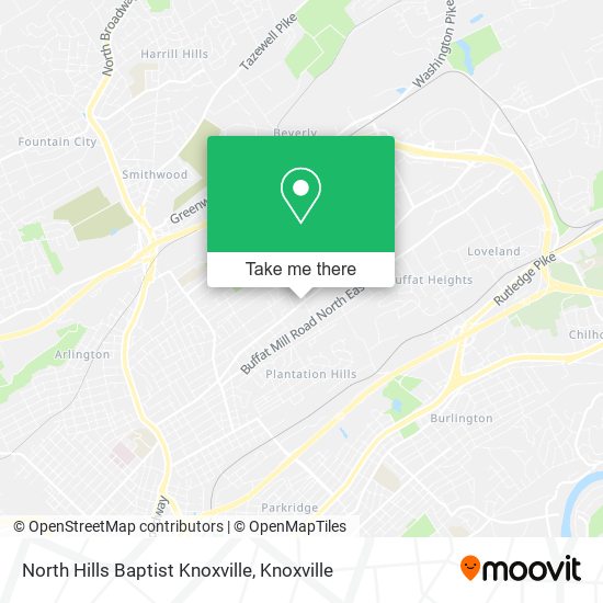 North Hills Baptist Knoxville map