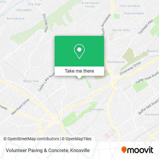 Volunteer Paving & Concrete map