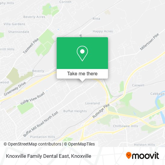 Knoxville Family Dental East map