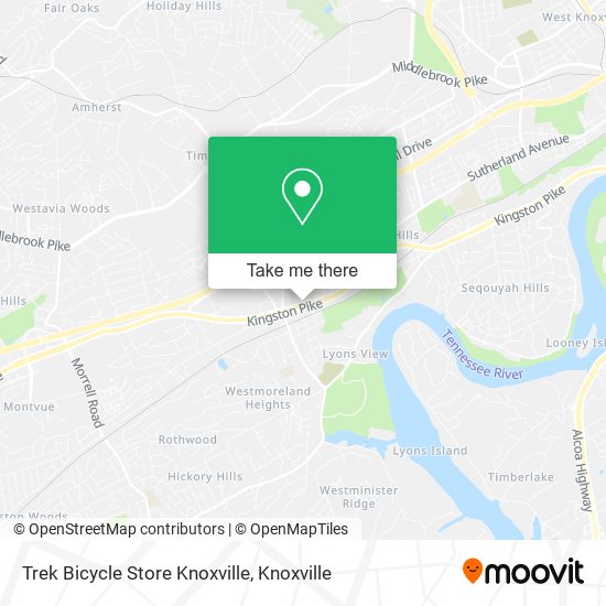 Trek Bicycle Store Knoxville map