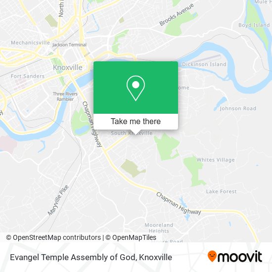 Evangel Temple Assembly of God map