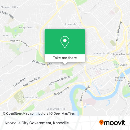 Knoxville City Government map