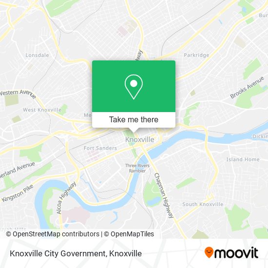 Mapa de Knoxville City Government