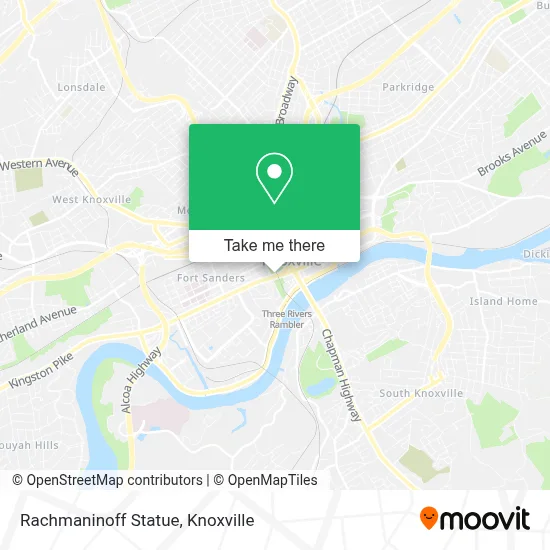 Rachmaninoff Statue map