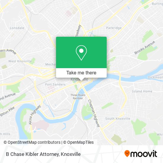 B Chase Kibler Attorney map
