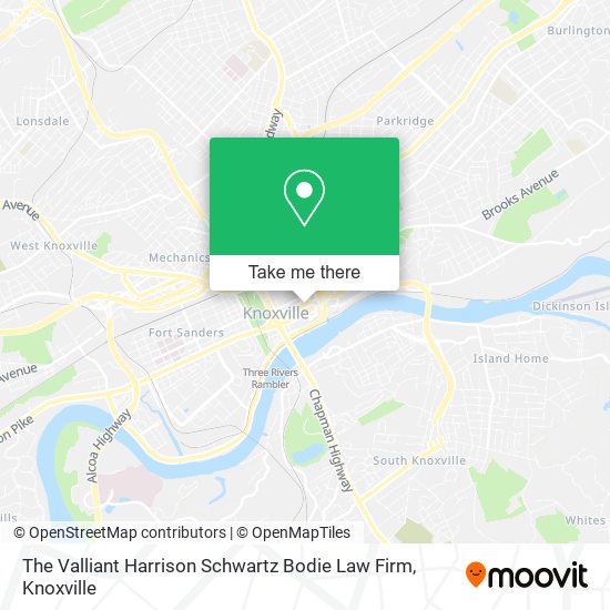 The Valliant Harrison Schwartz Bodie Law Firm map