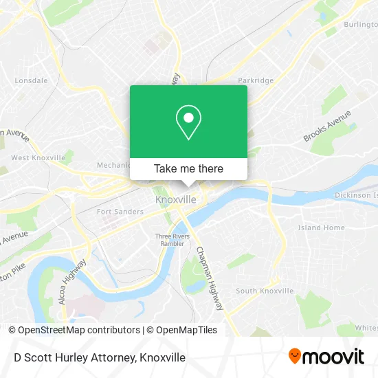 D Scott Hurley Attorney map