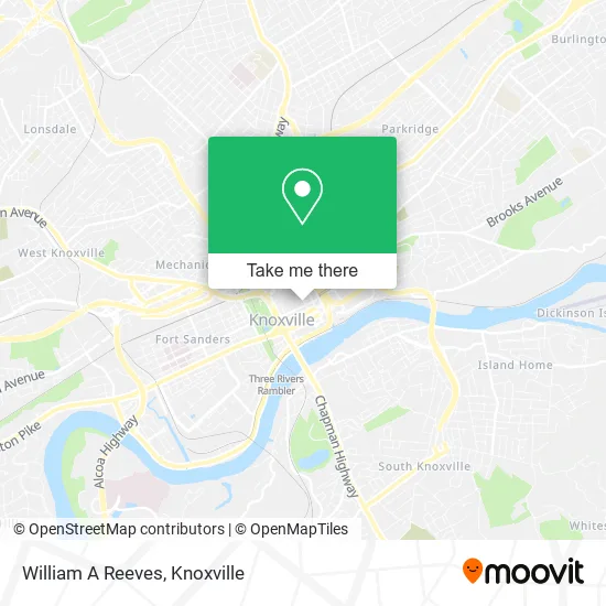 William A Reeves map