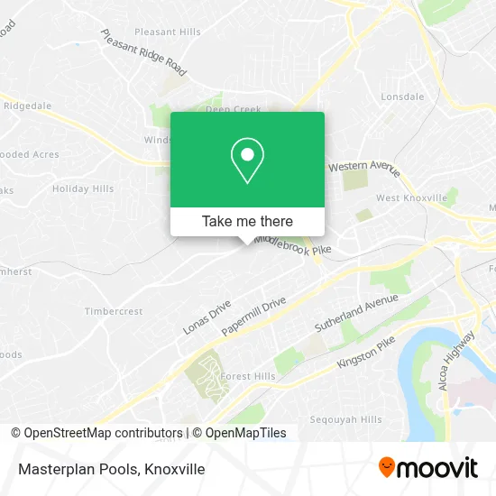 Masterplan Pools map