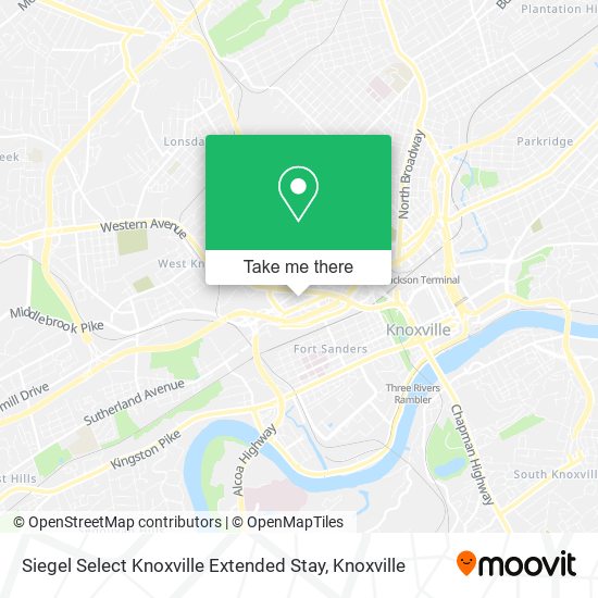 Mapa de Siegel Select Knoxville Extended Stay