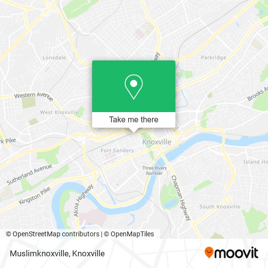 Muslimknoxville map