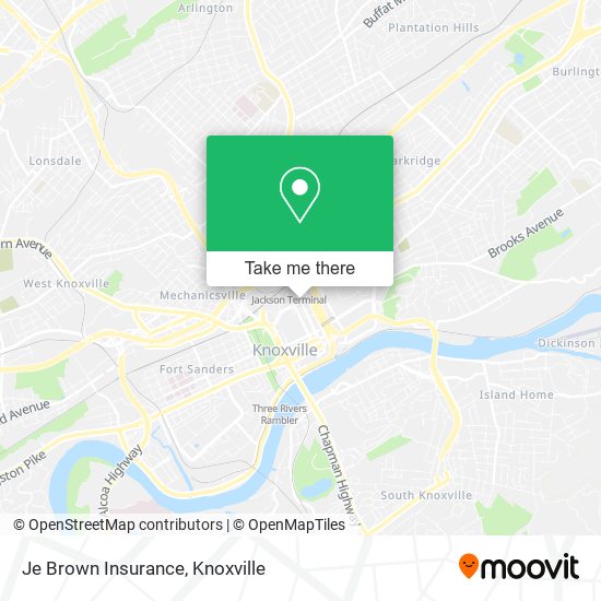 Je Brown Insurance map