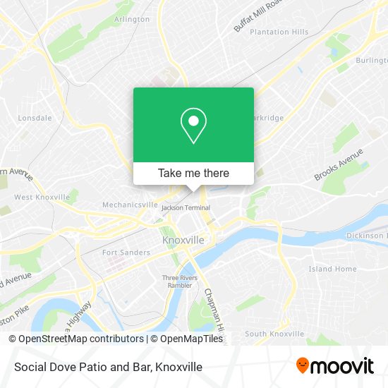 Mapa de Social Dove Patio and Bar