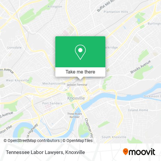 Tennessee Labor Lawyers map