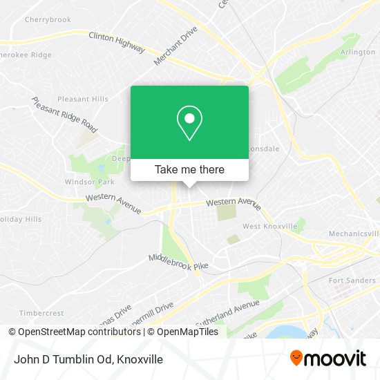 John D Tumblin Od map