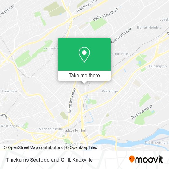 Mapa de Thickums Seafood and Grill