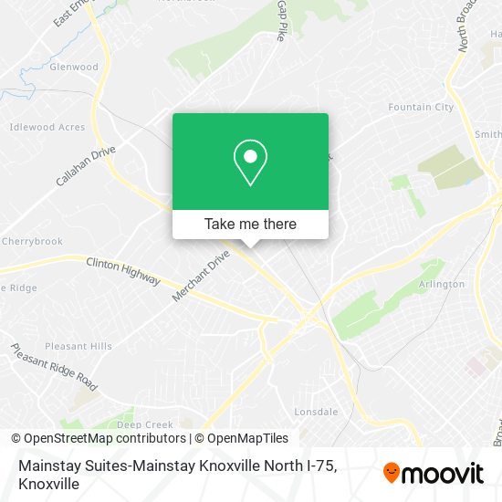 Mapa de Mainstay Suites-Mainstay Knoxville North I-75