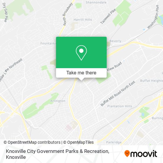 Knoxville City Government Parks & Recreation map