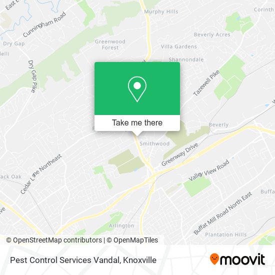 Pest Control Services Vandal map