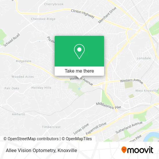 Allee Vision Optometry map