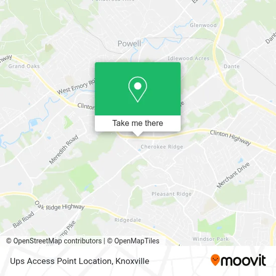 Ups Access Point Location map